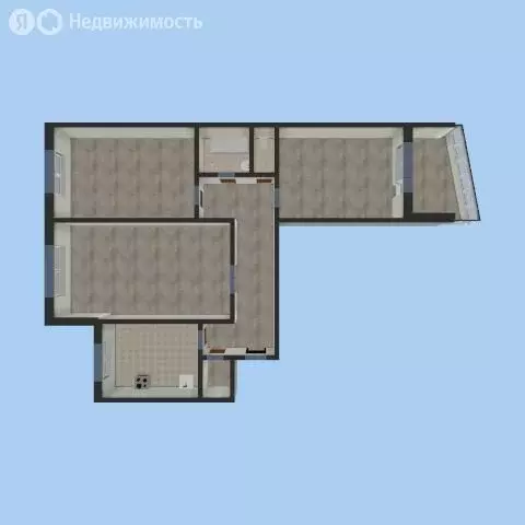 3-комнатная квартира: Омск, проспект Комарова, 23/1 (63 м) - Фото 1