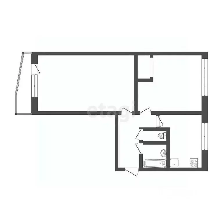 2-к кв. Московская область, Яхрома Дмитровский муниципальный округ, ... - Фото 2