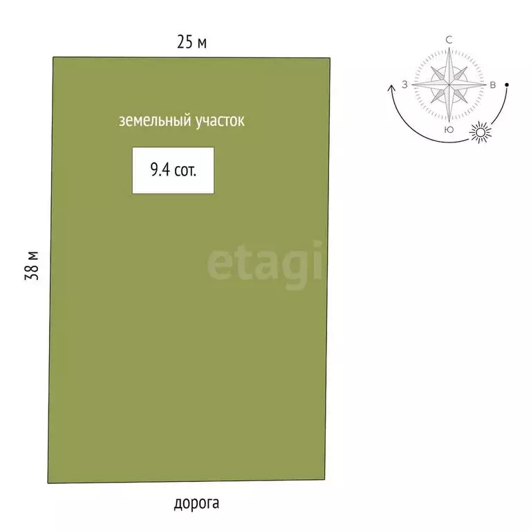 Участок в Заводоуковск, Олимпийская улица (9.4 м) - Фото 1