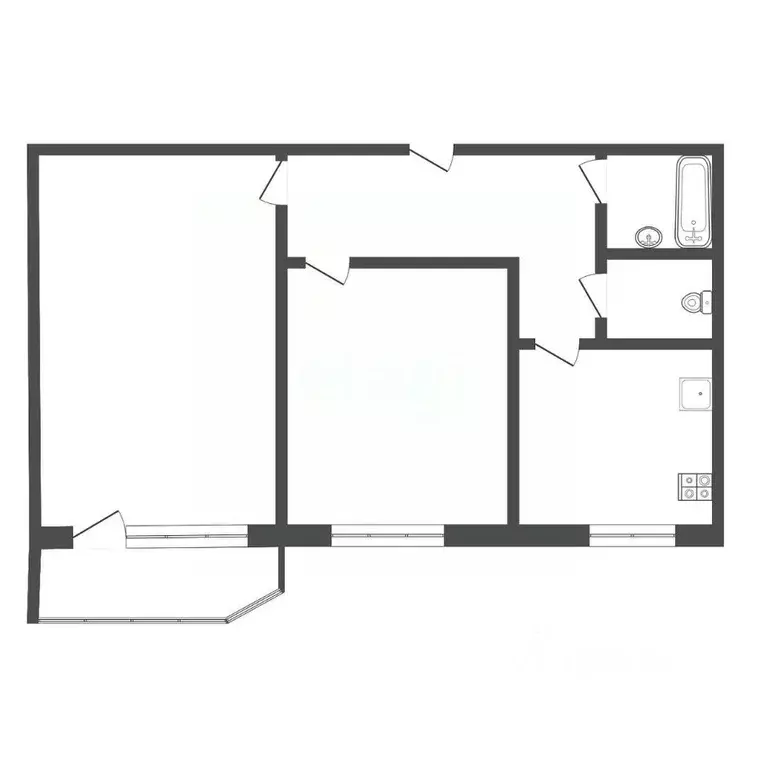 2-к кв. Тульская область, Киреевск ул. Чехова, 4 (41.1 м) - Фото 2