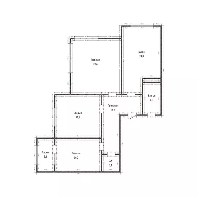 3-комнатная квартира: Махачкала, улица Вузовское Озеро, 13 (122 м) - Фото 1