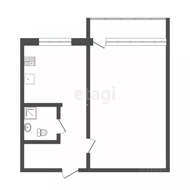 1-к кв. Смоленская область, Смоленск ул. Фрунзе, 42А (31.0 м) - Фото 0