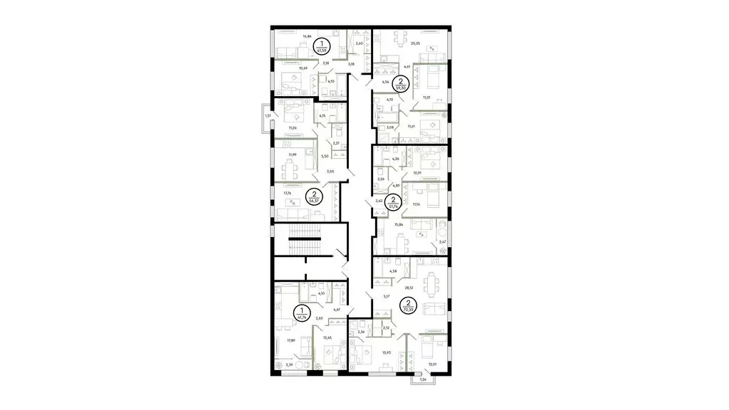 2-комнатная квартира: Тюмень, улица Александра Звягина, 10 (59.3 м) - Фото 1