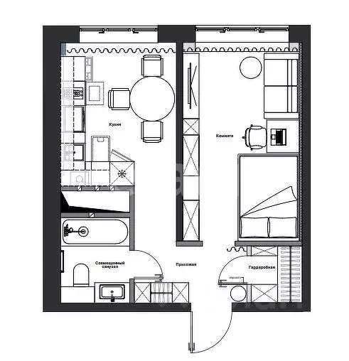 1-к кв. Адыгея, Тахтамукайский район, Старобжегокайское с/пос, Новая ... - Фото 2