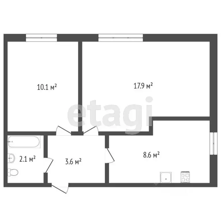 2-к кв. Санкт-Петербург ул. Червонного Казачества, 42 (42.2 м) - Фото 1