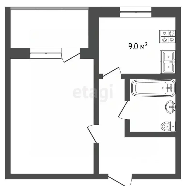 1-к кв. Орловская область, Орел ул. Трудовых Резервов, 42 (41.6 м) - Фото 1