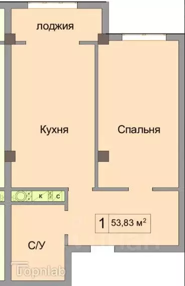 1-к кв. Кабардино-Балкария, Нальчик ул. Тарчокова (52.7 м) - Фото 1
