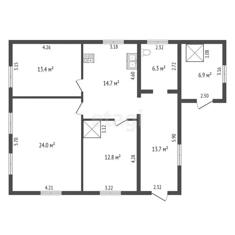 Дом в Ялуторовск, улица Губина (190 м) - Фото 1