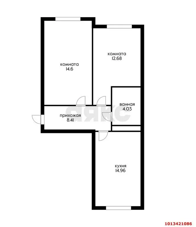 2-комнатная квартира: аул Новая Адыгея, Береговая улица, 1к8 (55.7 м) - Фото 0