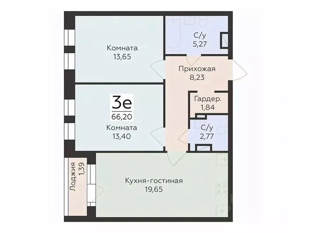 3-к кв. Воронежская область, Воронеж ул. Матросова (66.2 м) - Фото 0
