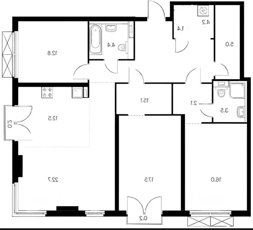 4-к кв. Москва Большая Филевская ул., 3к3 (121.4 м) - Фото 2
