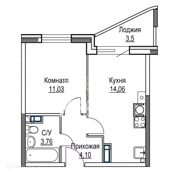 Продаётся 1-к квартира, 36.45 м - Фото 0