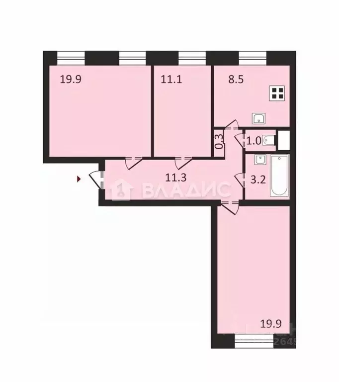 3-к кв. Санкт-Петербург Московский просп., 197 (74.9 м) - Фото 1