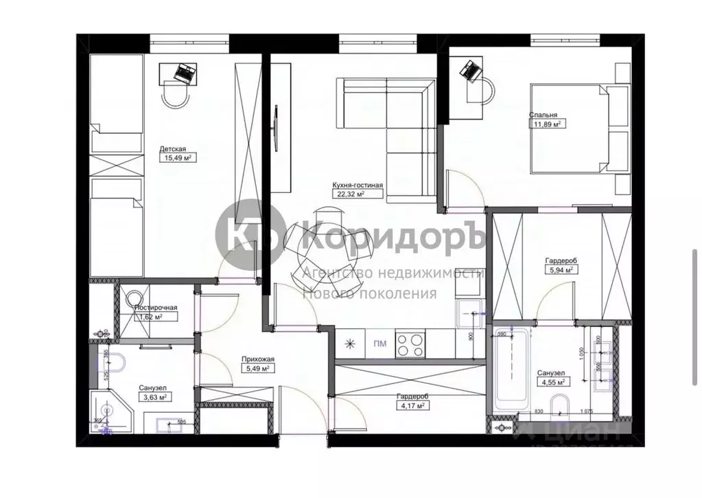 3-к кв. Москва ул. Архитектора Щусева, 3 (75.0 м) - Фото 2
