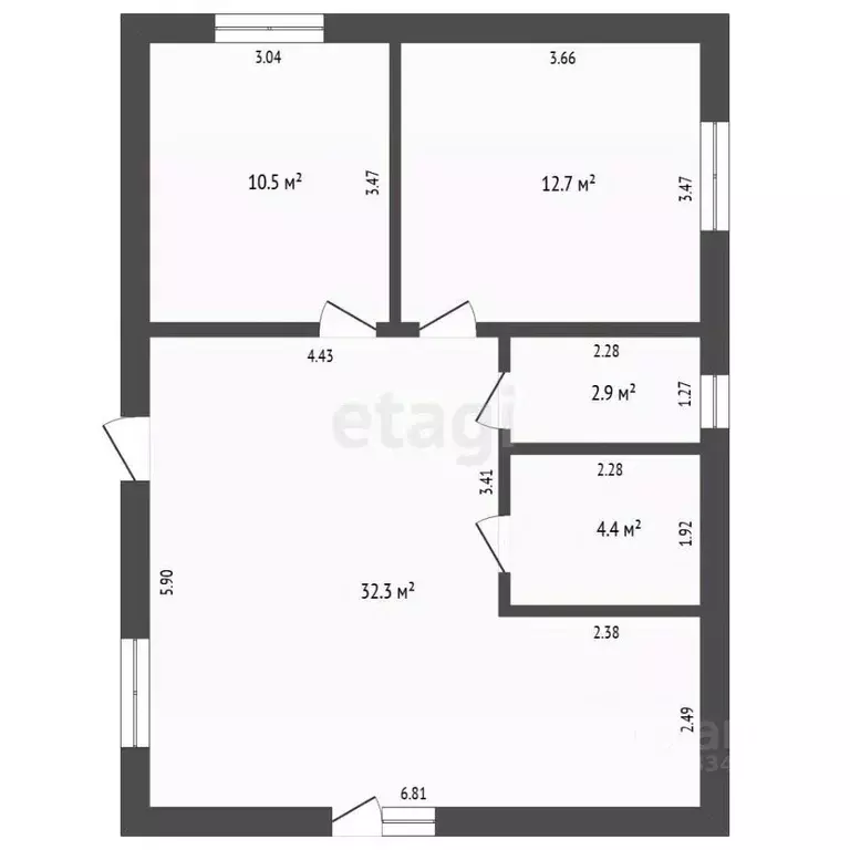 Дом в Тюменская область, Тюмень СОСН Березка-3 тер., ул. 20-я (66 м) - Фото 2