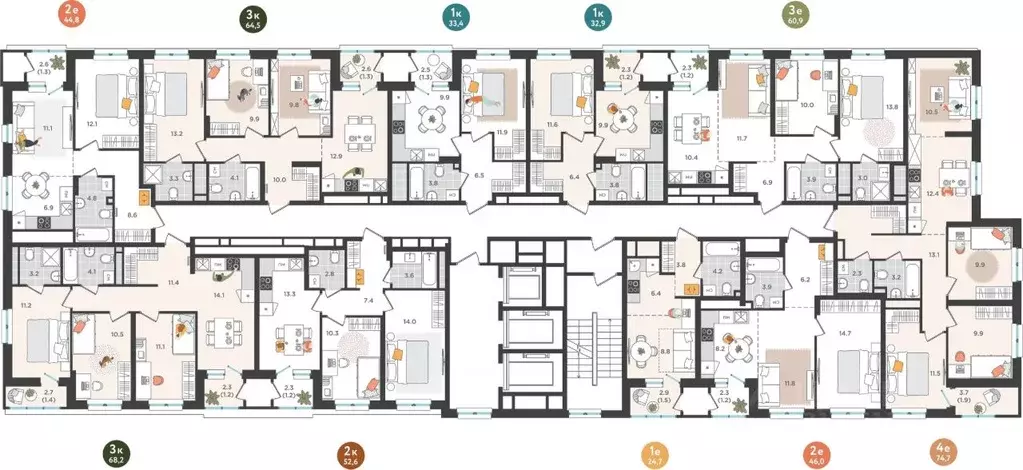 4-к кв. Пермский край, Пермь ул. Куфонина, 1 (74.7 м) - Фото 2
