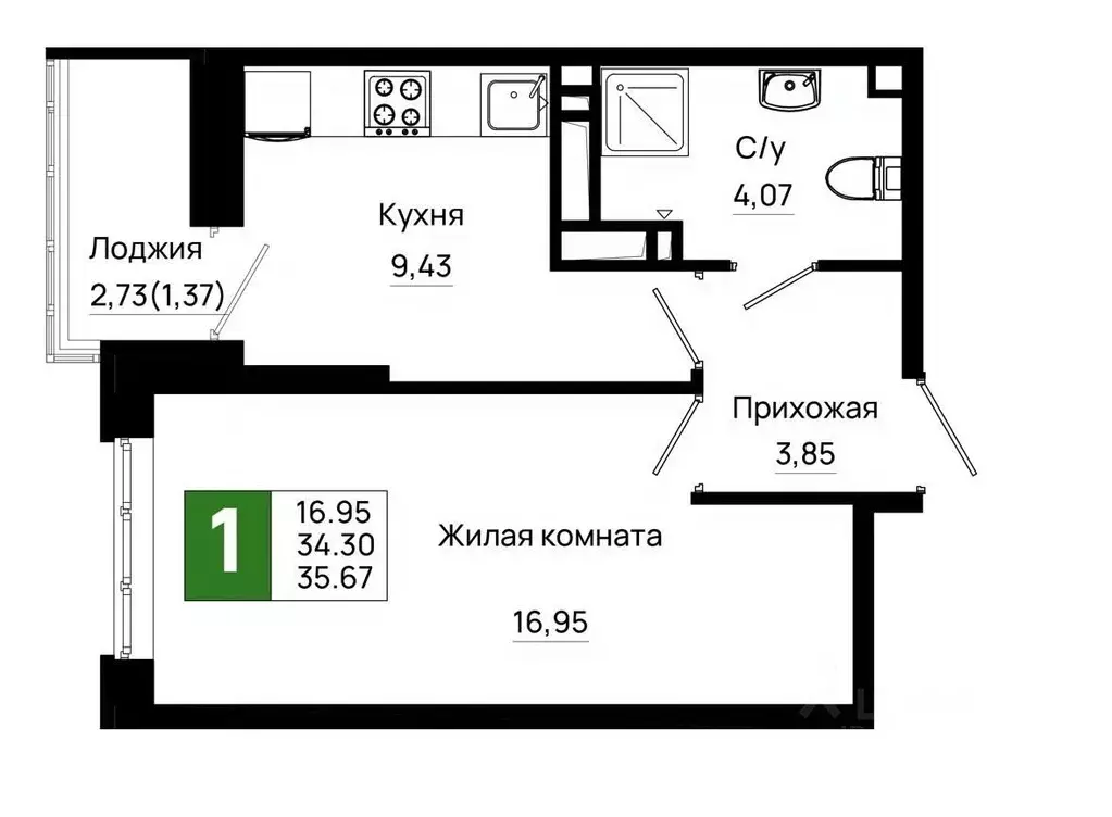 1-к кв. Ростовская область, Ростов-на-Дону Нефтекачка кв-л, Октябрь ... - Фото 0