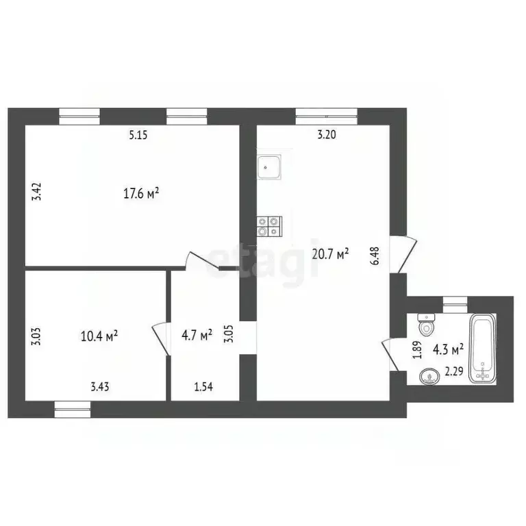 Дом в Орловская область, Орел ул. 2-я Пушкарная, 119 (58 м) - Фото 2