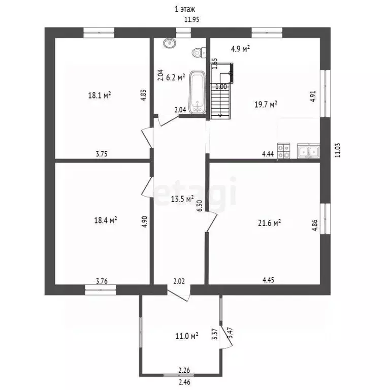 Дом в Ямало-Ненецкий АО, Красноселькупский район, с. Толька ул. ... - Фото 2