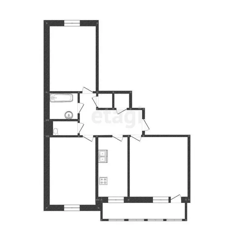 3-комнатная квартира: Иркутск, микрорайон Первомайский, 80 (74.3 м) - Фото 1