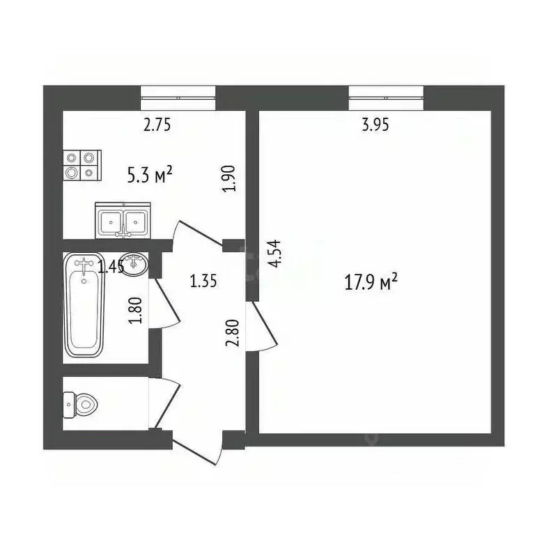 1-к кв. Марий Эл, Йошкар-Ола Ленинский просп., 19 (30.9 м) - Фото 0