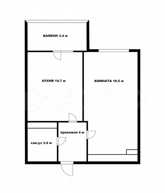 1-к. квартира, 40 м, 7/18 эт. - Фото 0