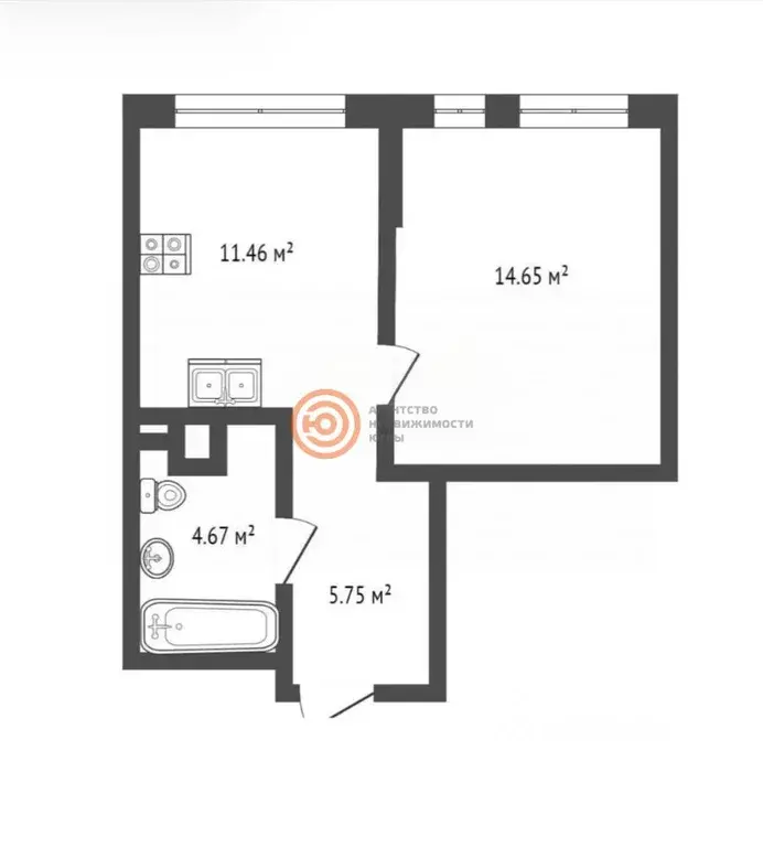 1-к кв. Тюменская область, Тюмень ул. Тимофея Чаркова, 87 (36.5 м) - Фото 2