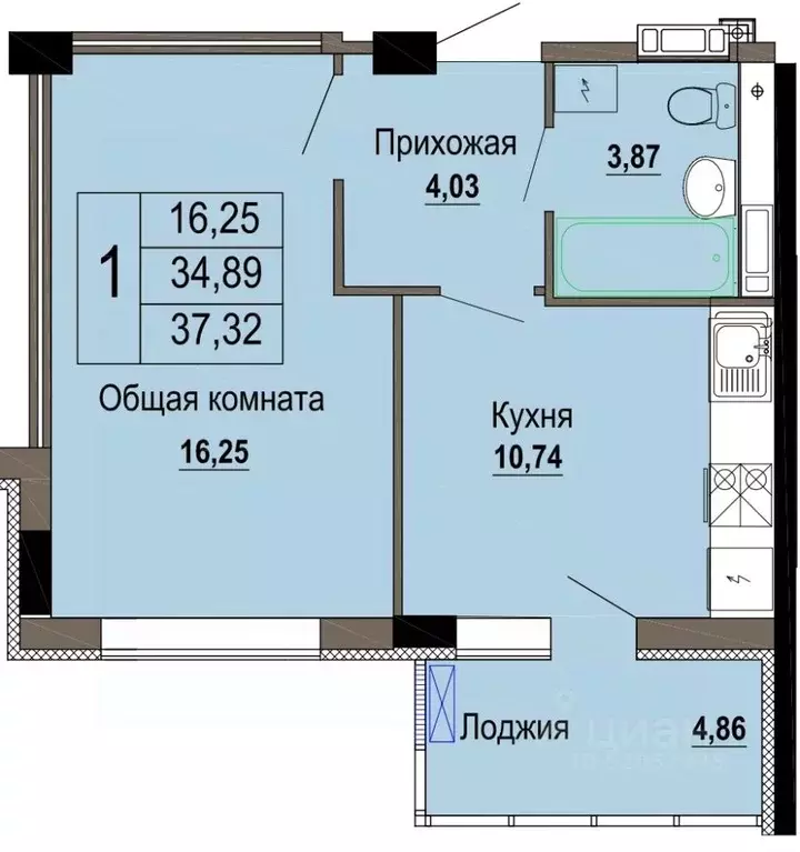 1-к кв. Белгородская область, Старый Оскол Степной мкр, 33Д (37.32 м) - Фото 0