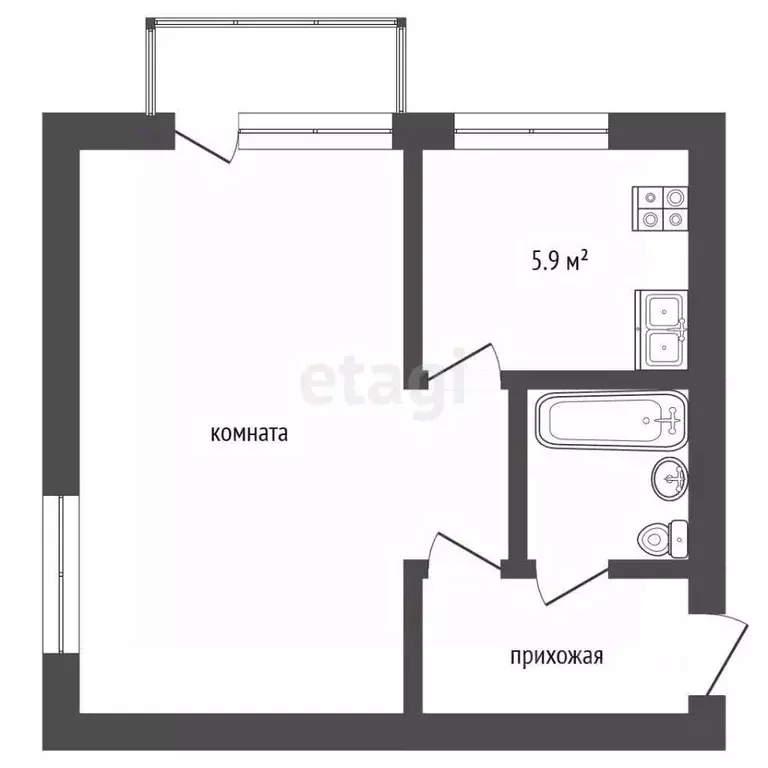 1-к кв. Московская область, Раменский муниципальный округ, пос. ... - Фото 2