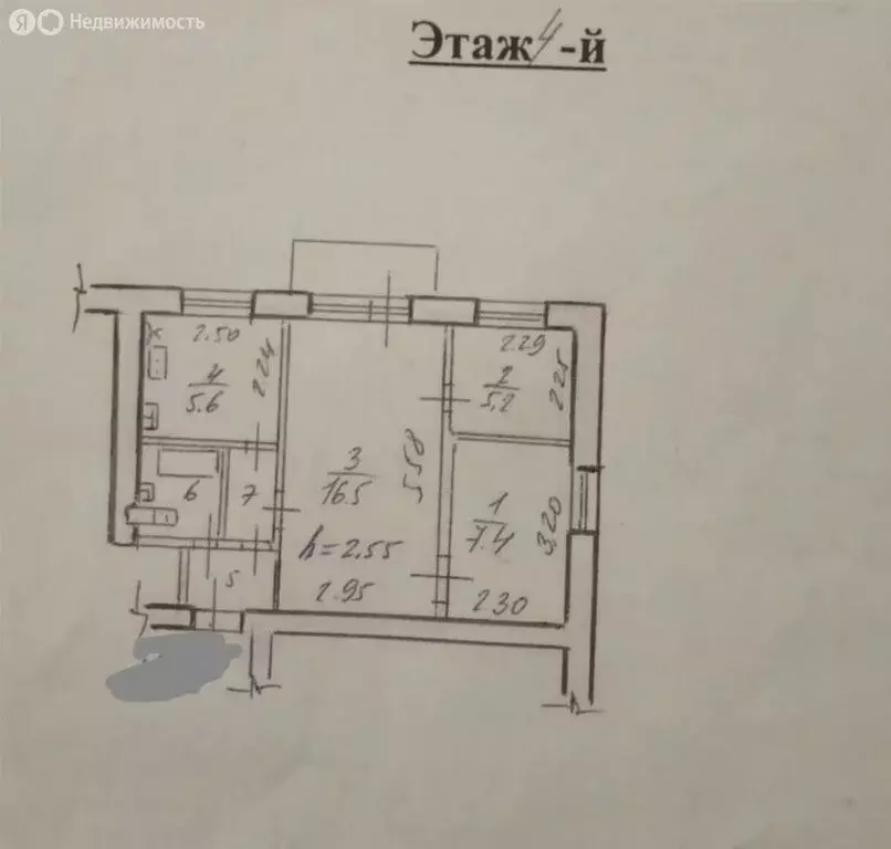 3-комнатная квартира: Воронеж, улица 20-летия Октября, 107 (41.5 м) - Фото 1