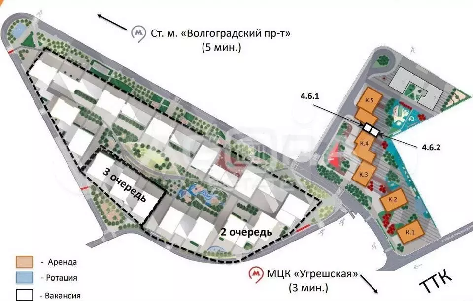 Аренда ПСН в готовом ЖК / 89,9 м2/ ЮВАО, м. Волгоградский проспект - Фото 0