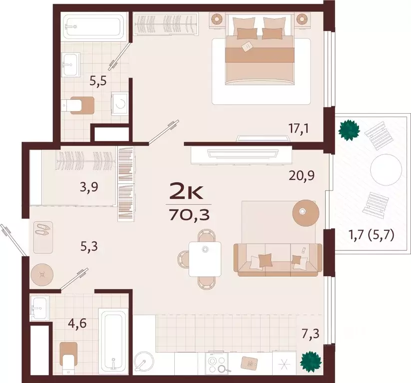 2-к кв. Крым, Ялта ул. Спендиарова, 5 (70.3 м) - Фото 0
