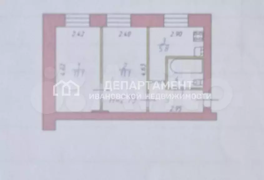 2-к. квартира, 35 м, 2/2 эт. - Фото 0