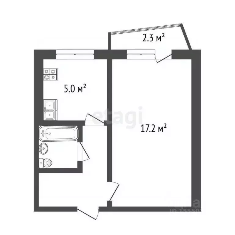 1-к кв. Самарская область, Самара ул. Георгия Димитрова, 18 (29.8 м) - Фото 2