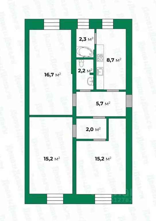 3-к кв. Кировская область, Киров ул. Шинников, 4 (67.4 м) - Фото 0
