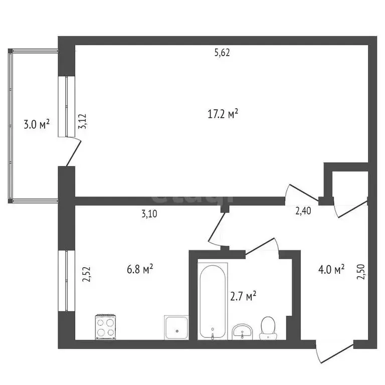 1-комнатная квартира: Тверь, улица Веселова, 28 (31 м) - Фото 1