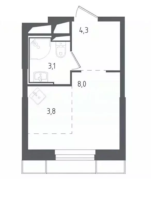 Студия Московская область, Одинцовский городской округ, д. Раздоры 20 ... - Фото 1