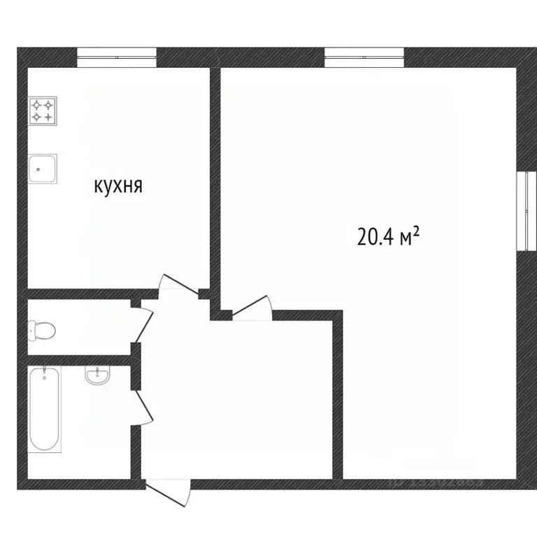 1-к кв. Ханты-Мансийский АО, Сургут ул. Профсоюзов, 14 (43.4 м) - Фото 1