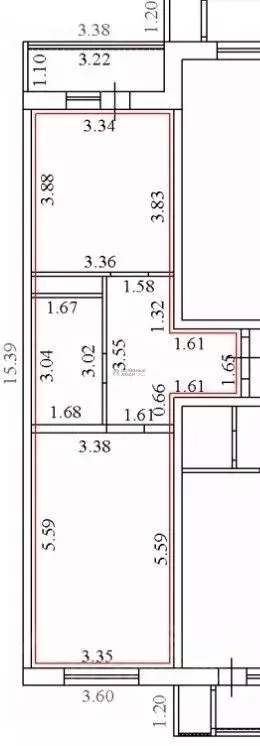 1-к кв. Краснодарский край, Новороссийск ул. Хворостянского, 27 (46.0 ... - Фото 2