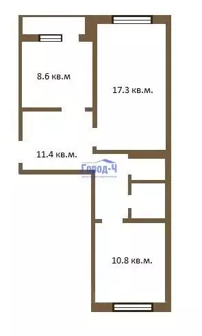 2-к кв. Чувашия, Чебоксары ул. Ашмарина, 25 (56.0 м) - Фото 1