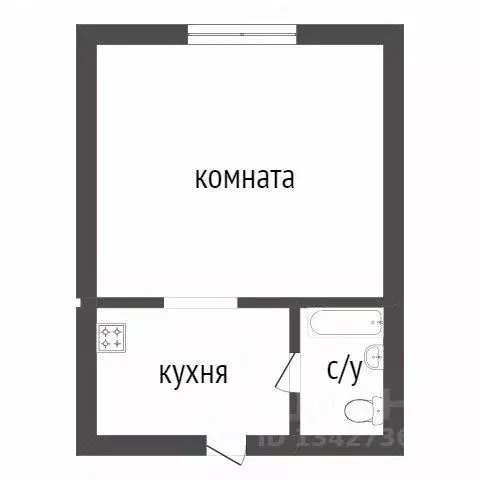 1-к кв. Курганская область, Курган ул. Коли Мяготина, 44 (17.7 м) - Фото 2