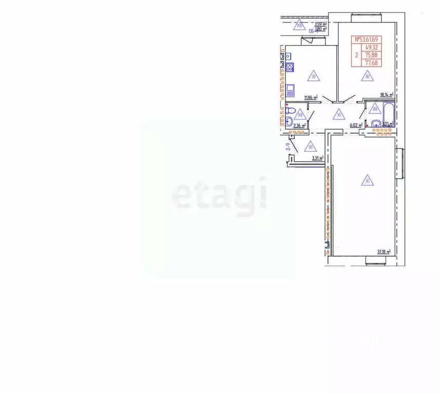 2-к кв. Костромская область, Кострома проезд 7-й Окружной, 5 (78.4 м) - Фото 2