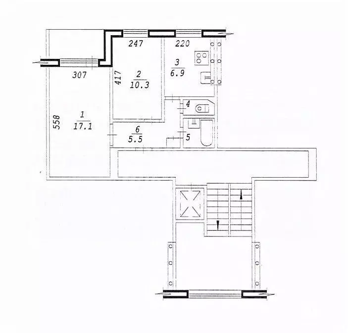 2-к кв. Новосибирская область, Новосибирск ул. Челюскинцев, 15 (45.3 ... - Фото 1
