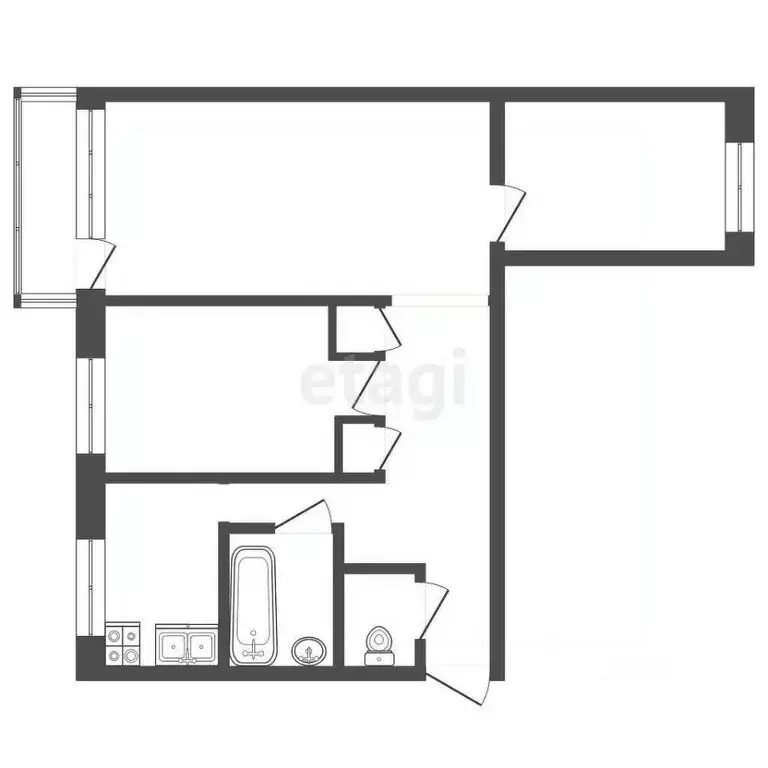 3-к кв. Тамбовская область, Тамбов Широкая ул., 7г (59.1 м) - Фото 2