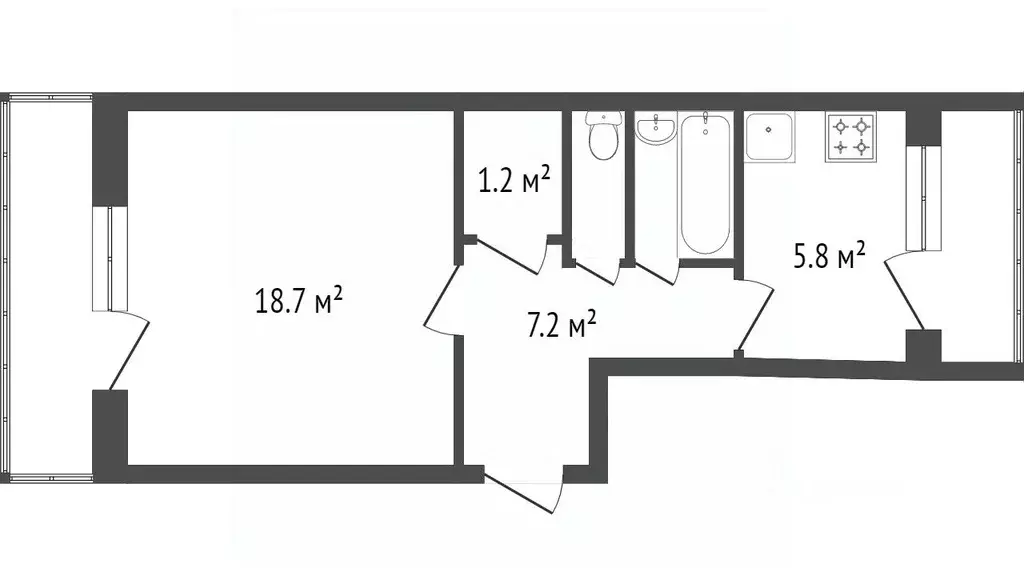 1-к кв. Красноярский край, Красноярск 9 Мая ул., 33 (38.2 м) - Фото 2