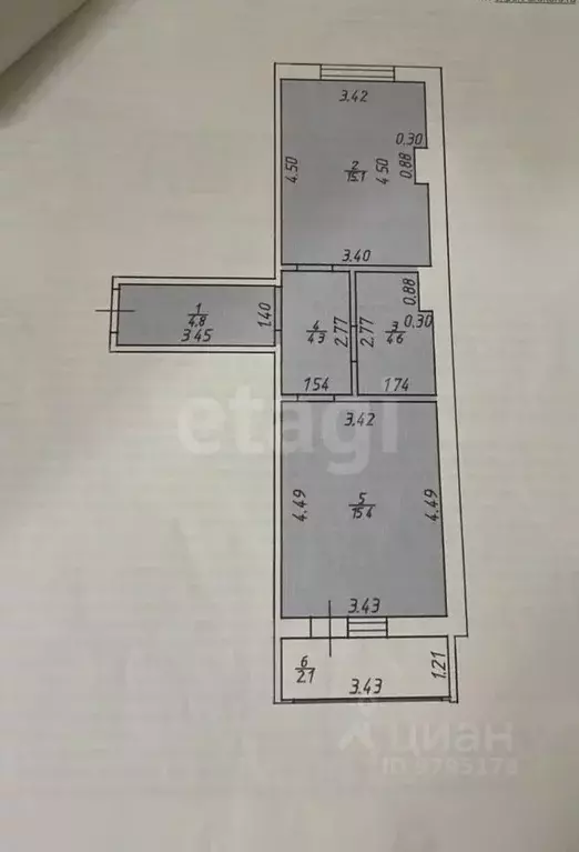 1-к кв. Татарстан, Казань ул. Натана Рахлина, 13 (45.2 м) - Фото 1