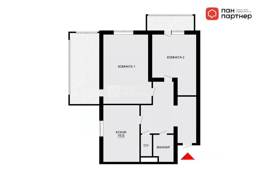 2-к кв. Санкт-Петербург Гаккелевская ул., 33к1 (73.8 м) - Фото 2