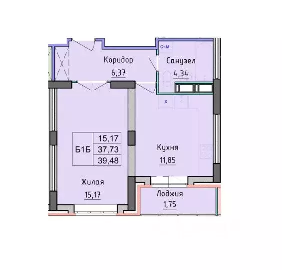 1-к кв. Ярославская область, Ярославль ул. Дядьковская, 48 (39.48 м) - Фото 2