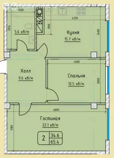 2-комнатная квартира: Нальчик, улица Горького, 31 (85 м) - Фото 0