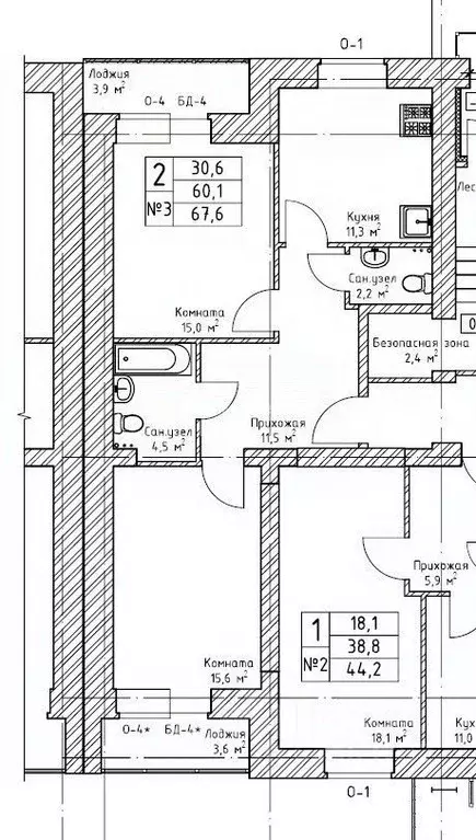 2-к кв. Вологодская область, Вологда ул. Энгельса, 71Б (67.5 м) - Фото 2